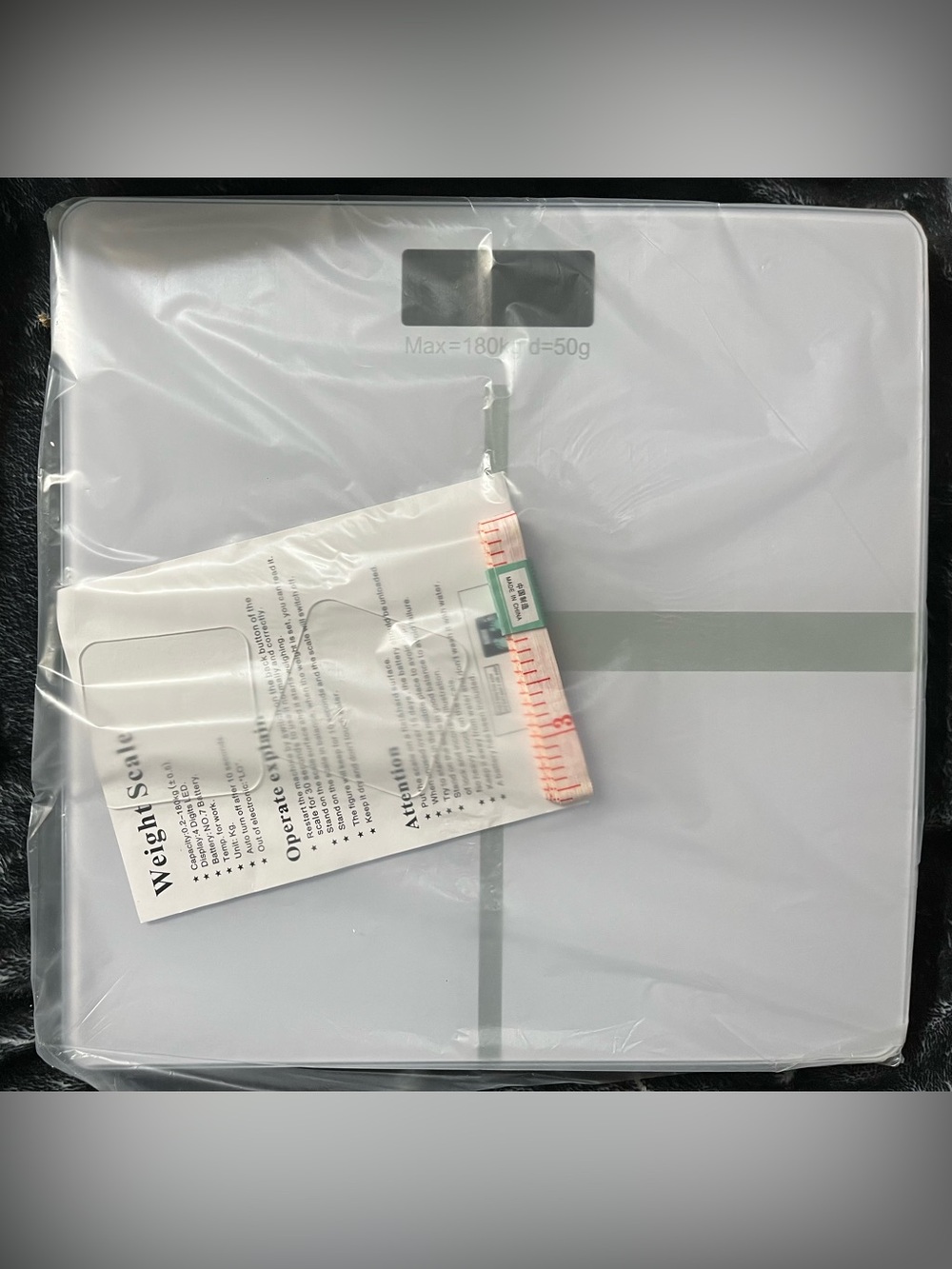 White Digital Bathroom Scale with Glass Platform